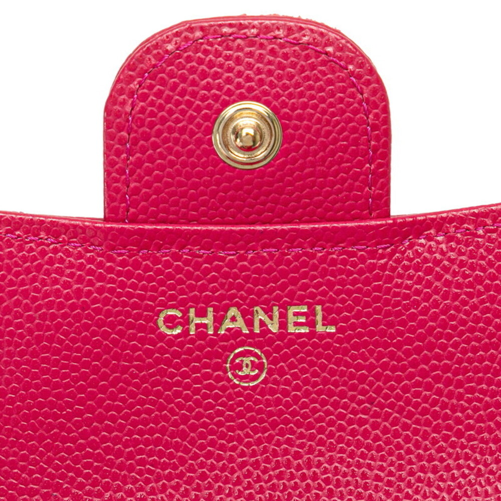 CHANEL Pink Caviar Leather Logo Wallet - Picture 9 of 13